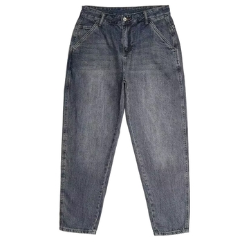 Τζιν με χαλαρή εφαρμογή και ευθεία γραμμή, μεσαία μέση, φερμουάρ, ύφασμα Modal