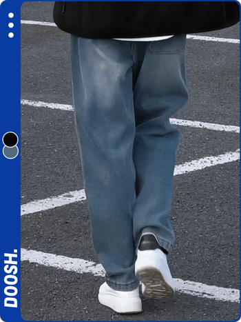 Τζιν με μοτίβο αστέρων στον ουρανό, χαλαρή ίσια γραμμή, μέση με φερμουάρ, βαμβακερό ντένιμ 50%, μικροελαστικότητα