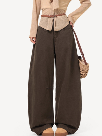 Sieviešu džinsi no kokvilnas, augsts viduklis, plašs piegriezums, 70–80% kokvilna, ziemas kolekcija 2025, izsmalīgs pilsētas stils