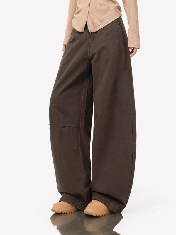 Sieviešu džinsi no kokvilnas, augsts viduklis, plašs piegriezums, 70–80% kokvilna, ziemas kolekcija 2025, izsmalīgs pilsētas stils