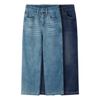 Sieviešu džinsi ar taisnu piegriezumu, iekšējā flisa siltināšana ziemai 2025, regulējams viduklis, mikroelastība, bez gludināšanas