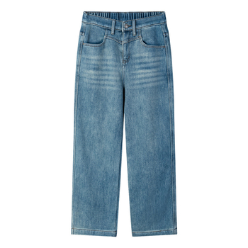 Sieviešu džinsi ar taisnu piegriezumu, iekšējā flisa siltināšana ziemai 2025, regulējams viduklis, mikroelastība, bez gludināšanas