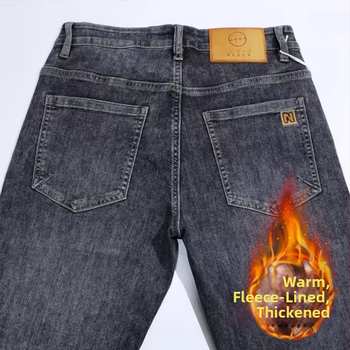 Τζιν από βαμβακερό ντένιμ, ίσια γραμμή, μεσαία μέση, φερμουάρ, μήκος εννιά σημείων, καθημερινή άνοιξη