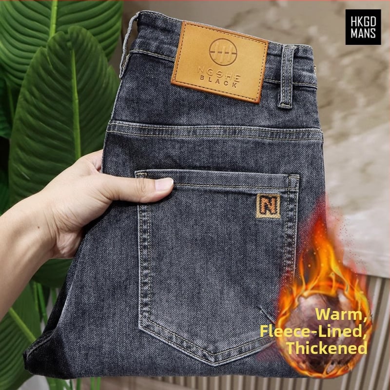 Τζιν από βαμβακερό ντένιμ, ίσια γραμμή, μεσαία μέση, φερμουάρ, μήκος εννιά σημείων, καθημερινή άνοιξη