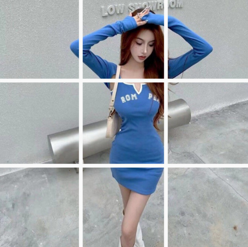 Casual set s kapuljačom i T‑vrhom s V izrezom i naglašenom struku, otisak, kratka suknja.