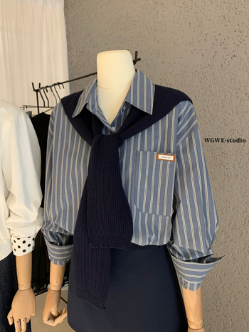 Costum feminin din trei piese: fustă, cămașă și eșarfă – toamnă 2025, WGWE