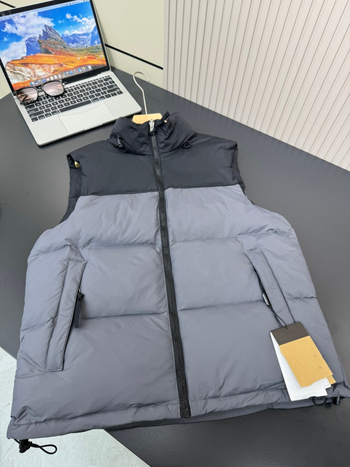 Γυναικείο γιλέκο με κουκούλα, γέμισμα από πούπουλα, φερμουάρ, πολυεστερική ύφανση, χαλαρή γραμμή