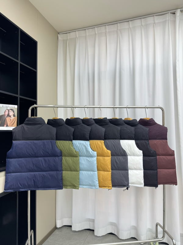 Γυναικείο γιλέκο με κουκούλα, γέμισμα από πούπουλα, φερμουάρ, πολυεστερική ύφανση, χαλαρή γραμμή