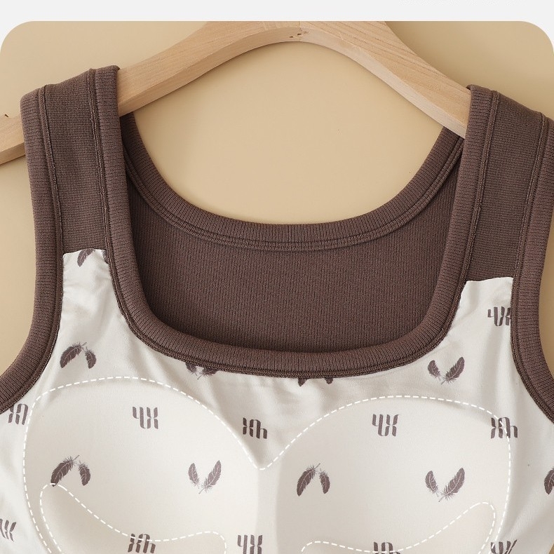 Moteriška terminė liemenė su integruota liemenėle ir krūties pagalvėlėmis; akrilinio pluošto; dvigubo sluoksnio; ekstra storas audinys; U formos kaklo iškirptė