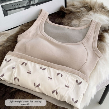 Terminė liemenė su įmontuota krūties pagalvėle, audinys daugiausia medvilnė (70–80%), dviejų sluoksnių dizainas, su gobtuvu, antibakterinė ir antistatistinė