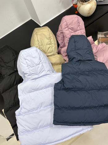 Γυναικείο γιλέκο με κουκούλα από πάπια пух, κοντό μήκος, φερμουάρ, πολυεστέρας, χαλαρή γραμμή, χειμερινή σεζόν 2025