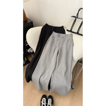 Casual ravne hlače od modalnog materijala, visoki struk, šnira za podešavanje, mikroodskok elastnosti