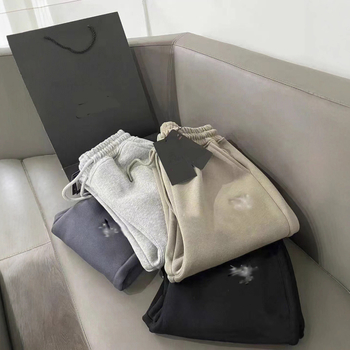 Naiste puuvillase fleece joggerid brodateeritud lindudega logoga, kõrge vöökoht, vaba lõige, sirged sääred, keskmise paksusega