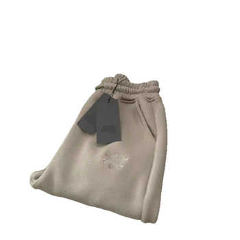 Naiste puuvillase fleece joggerid brodateeritud lindudega logoga, kõrge vöökoht, vaba lõige, sirged sääred, keskmise paksusega