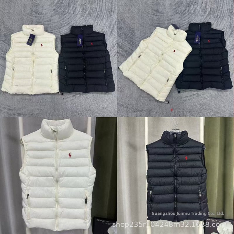 Γυναικείο βαμβακερό γιλέκο με στάντ-γιακά, κέντημα με πόνι, γέμισμα από βαμβάκι, φερμουάρ