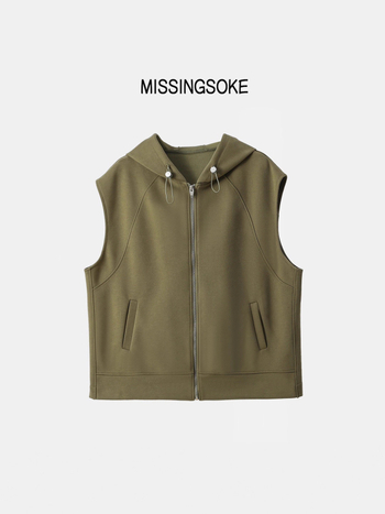 Γυναικείο γιλέκο με κουκούλα και φερμουάρ – χαλαρή καθημερινή ζalphaκετα, βαμβακο–πολυεστερική σύνθεση (50–70% βαμβάκι, 30–50% πολυεστέρας), σταθερός γιακά, φθινοπωρινή έκδοση 2025