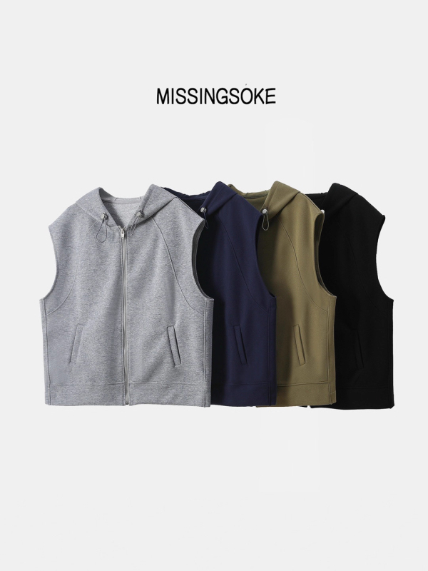 Γυναικείο γιλέκο με κουκούλα και φερμουάρ – χαλαρή καθημερινή ζalphaκετα, βαμβακο–πολυεστερική σύνθεση (50–70% βαμβάκι, 30–50% πολυεστέρας), σταθερός γιακά, φθινοπωρινή έκδοση 2025