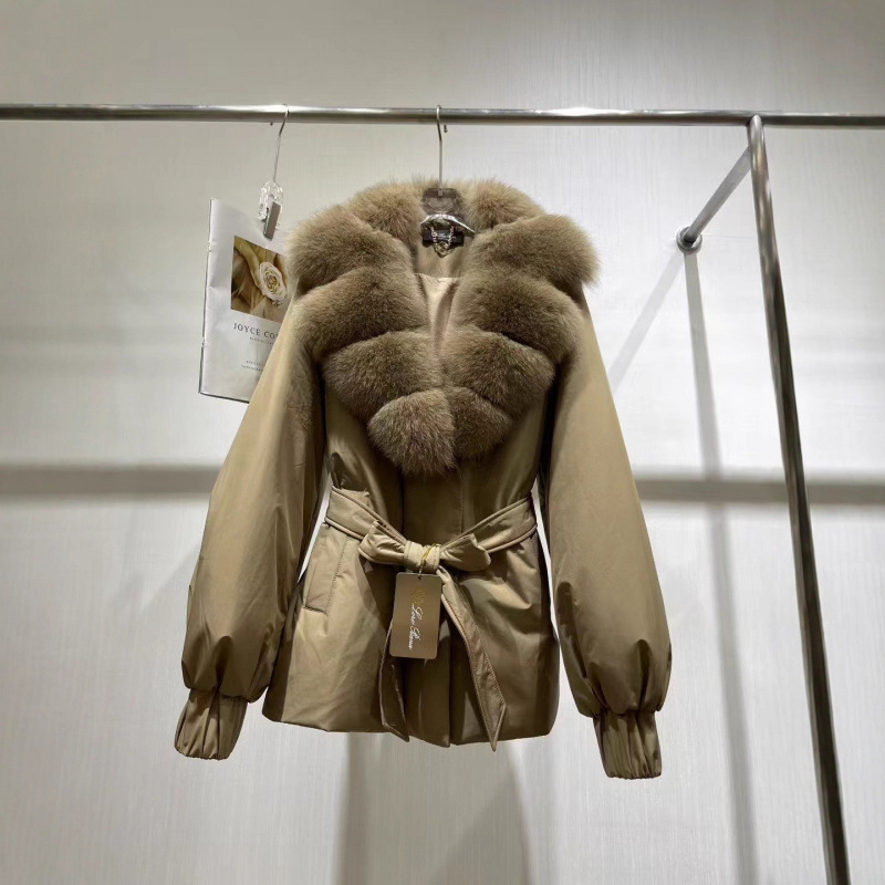 Γυναικείο παρκά με κουκούλα και γούνα ρακούν στον γιακά, παχύ ζεστό ύφασμα από βαμβάκι, κορεατικό στυλ, φθινοπωρινό-χειμερινό παλτό