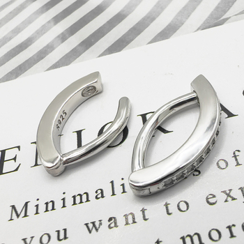 Пъпна халка от стерлингово сребро 925, унисекс геометричен дизайн, платиновано покритие