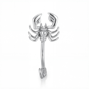 Pupčani prsten od nehrđajućeg čelika, unisex, oblik životinje/zodijak, zirconia ukrasi