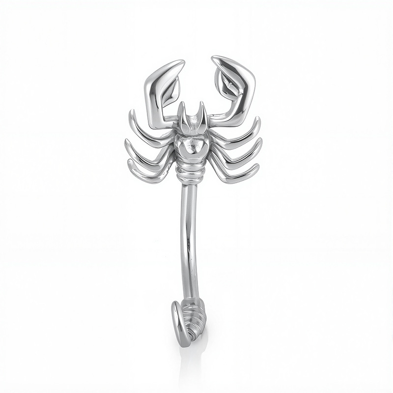 Pupčani prsten od nehrđajućeg čelika, unisex, oblik životinje/zodijak, zirconia ukrasi