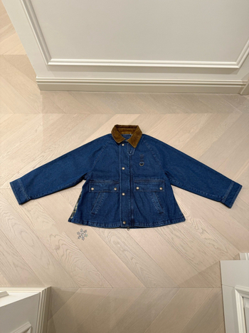 Denim jakna s labavim krojem, raglan rukavi, pamuk 95%+, obična duljina