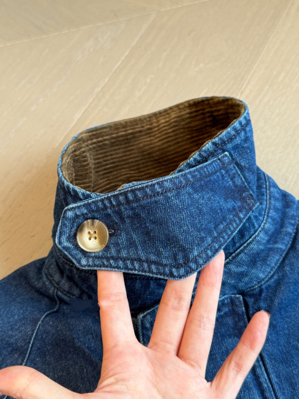 Denim jakna s labavim krojem, raglan rukavi, pamuk 95%+, obična duljina