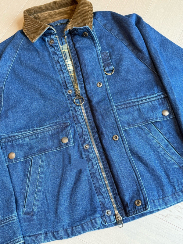 Denim jakna s labavim krojem, raglan rukavi, pamuk 95%+, obična duljina