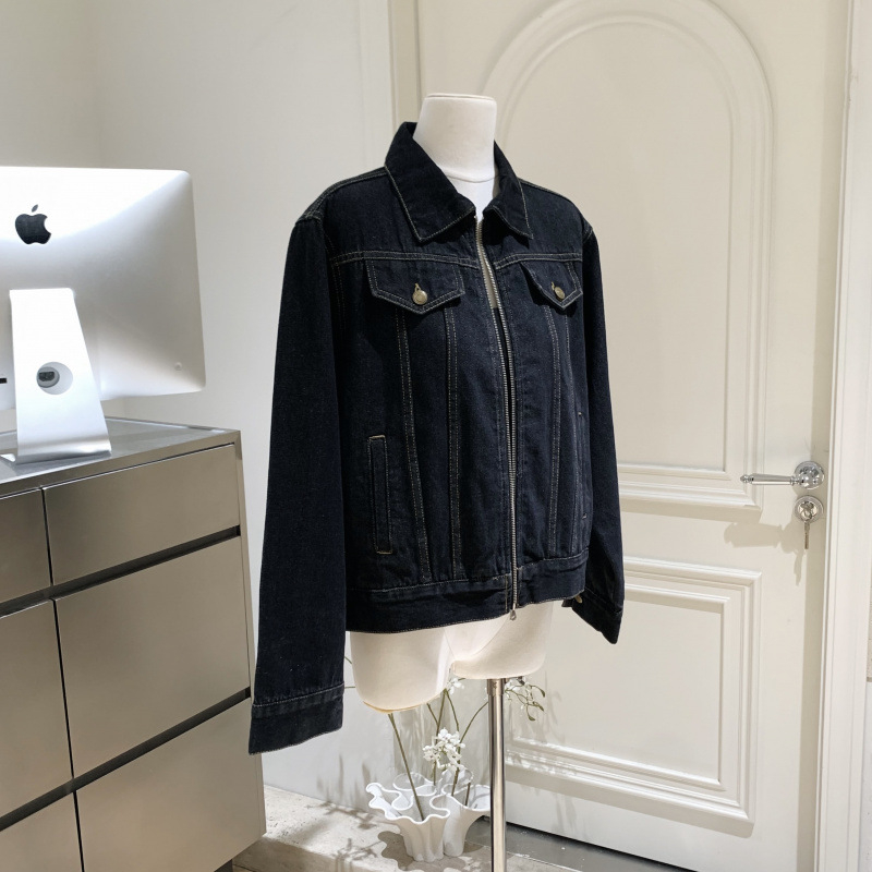 Jakna od akrila s dugim rukavima, korejski stil, jesen 2024