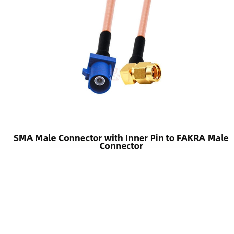 GPS anténny predlžovací kábel RG316, modrá, Fakra na SMA, Type-C na SMA, mužské a ženské konektory