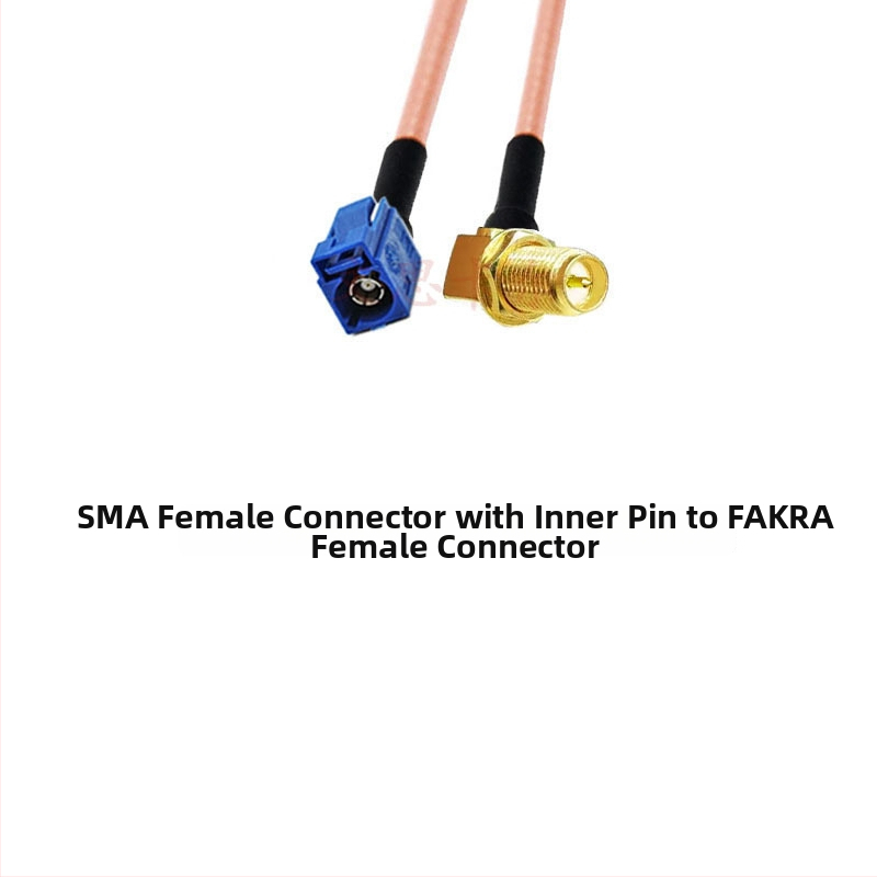 GPS anténny predlžovací kábel RG316, modrá, Fakra na SMA, Type-C na SMA, mužské a ženské konektory
