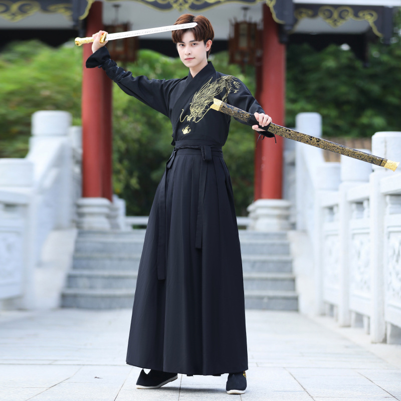 Hanfu masculin în stil chinezesc, costum din piele de capră, vara 2022, ținută zilnică, inspirat de un savant
