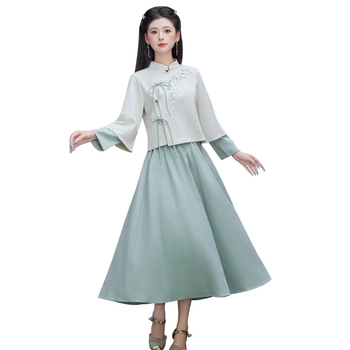 Бродиран топ с мек велурен финиш, стояща яка и дълги ръкави – тясна кройка (чаен комплект) – памук-полиестер смес, съдържание полиестер под 30%