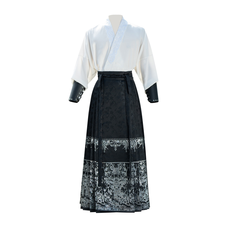 Hanfu komplektas kasdieniam naudojimui, medvilnės audinys, 30–50% medvilnės turinys, universalus naudojimas, auksinės detalės