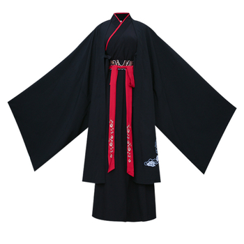 Hanfu kostim za predstave borilačkih vještina – drago motiva s vezom, kineski starodavni stil odijevanja, unisex dizajn, glavni materijal koža koze