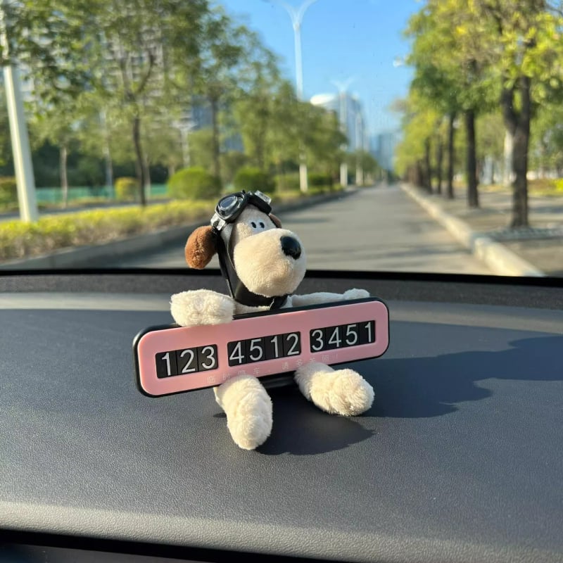 Plastični auto dekorativni ukras s skrivenim tipom, bez prilagodbe, znak za parkiranje s motivom psa