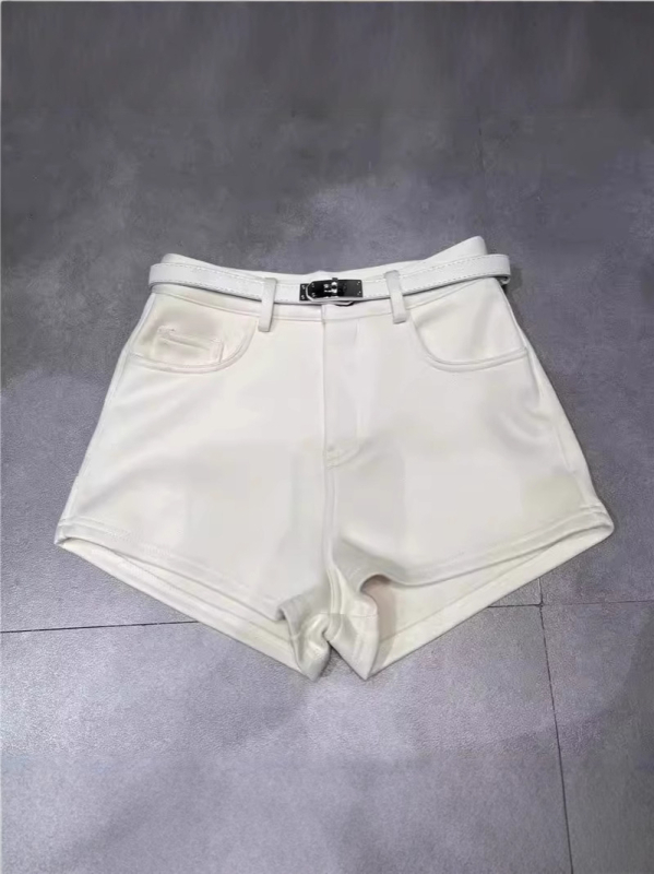 Γυναικείο σορτς υψηλής μέσης, ίσια γραμμή, ρετρό βίνταζ στυλ, καλοκαίρι 2025, περιεκτικότητα κύριου υφάσματος 30-50%.