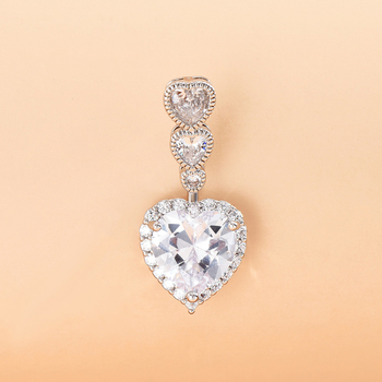 Köldökszúrás ékszer — szív alakú, réz, női nem hagyományos stílus, elektroplakálás, BR95