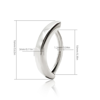 Пъпна халка от 925 стерлингово сребро, унисекс, геометричен дизайн, платинено покритие, електроплакирана