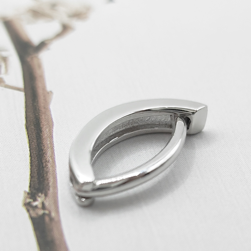 Пъпна халка от 925 стерлингово сребро, унисекс, геометричен дизайн, платинено покритие, електроплакирана