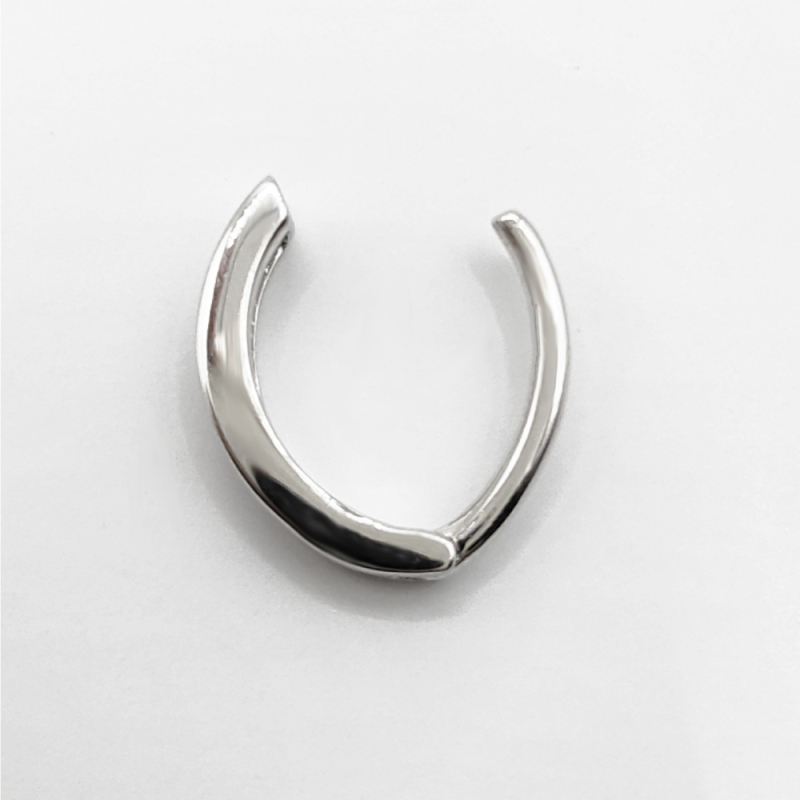 Пъпна халка от 925 стерлингово сребро, унисекс, геометричен дизайн, платинено покритие, електроплакирана