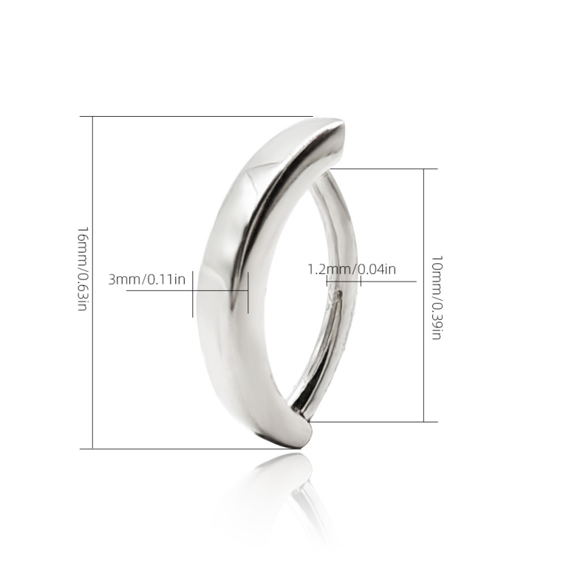 Пъпна халка от 925 стерлингово сребро, унисекс, геометричен дизайн, платинено покритие, електроплакирана