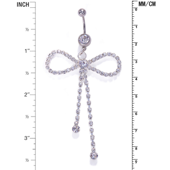 Алуминиева женска пъпна халка с дизайн на панделка, електроплатирана повърхност