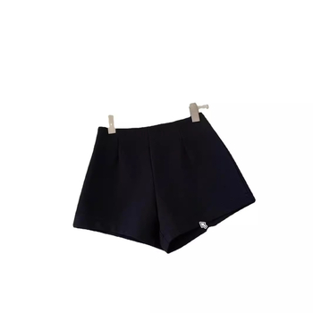 Női pamut egyenes szárú nadrág, magas derék, 3/4 hossz, mindennapi viselet