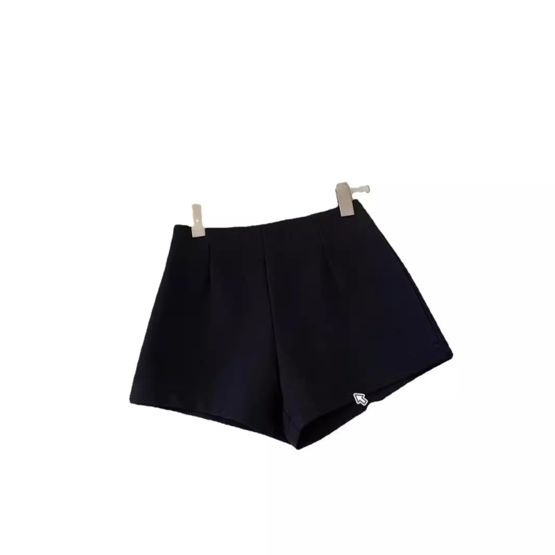 Női pamut egyenes szárú nadrág, magas derék, 3/4 hossz, mindennapi viselet