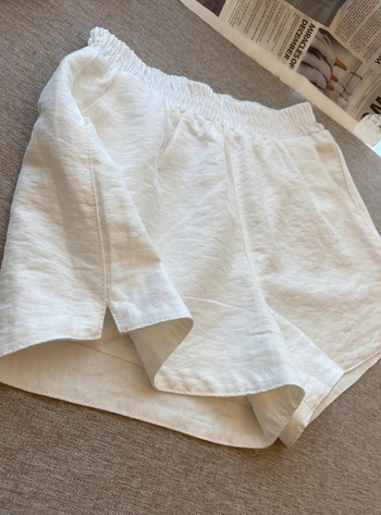 Γυναικείο σορτς υψηλής μέσης, λεπτό πολυεστέρα και πάνελ σχέδιο, αναπνεύσιμα και μικροελαστικά