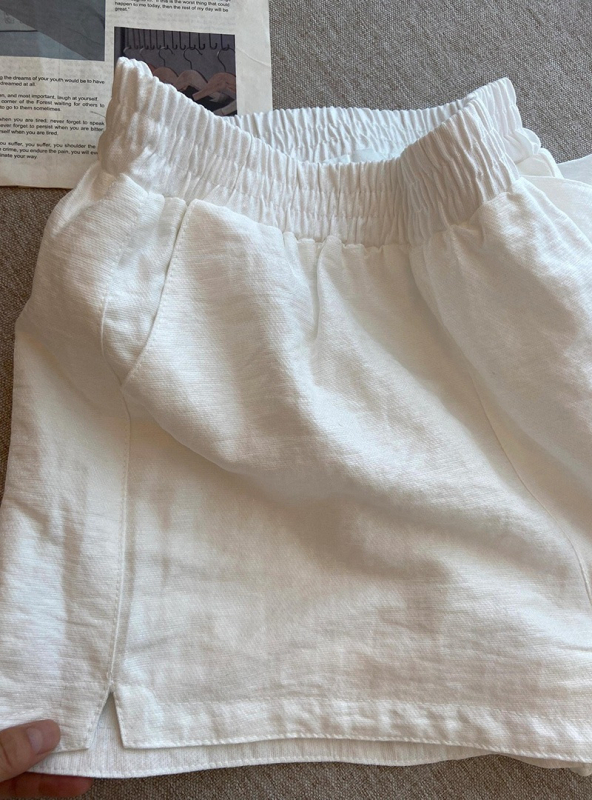 Γυναικείο σορτς υψηλής μέσης, λεπτό πολυεστέρα και πάνελ σχέδιο, αναπνεύσιμα και μικροελαστικά