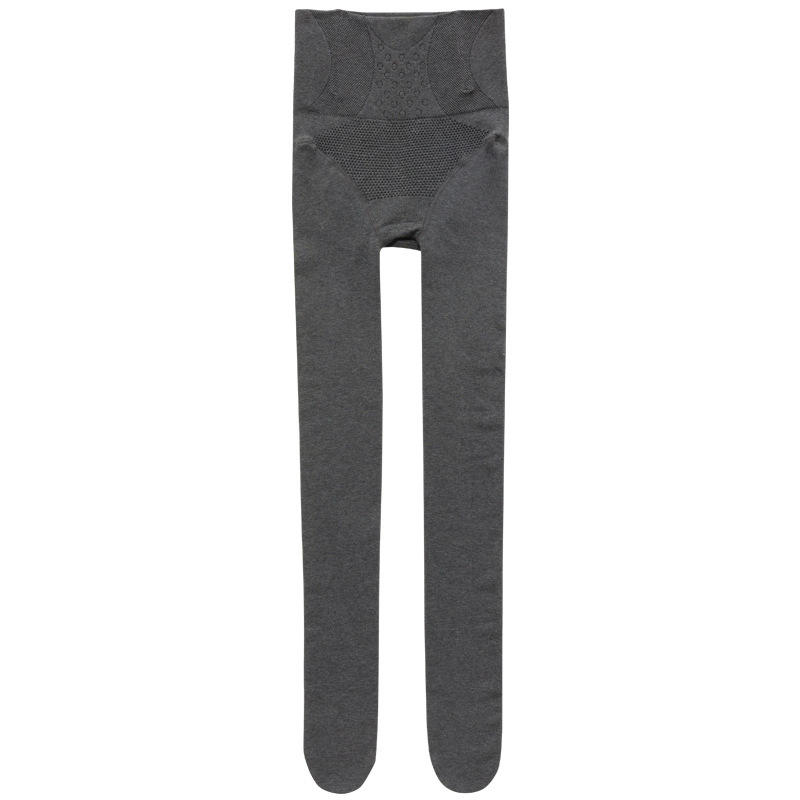 Női pamut alapú harisnya, magas derekú, formázó hatás, vastag fleece bélés, hosszabb verzió