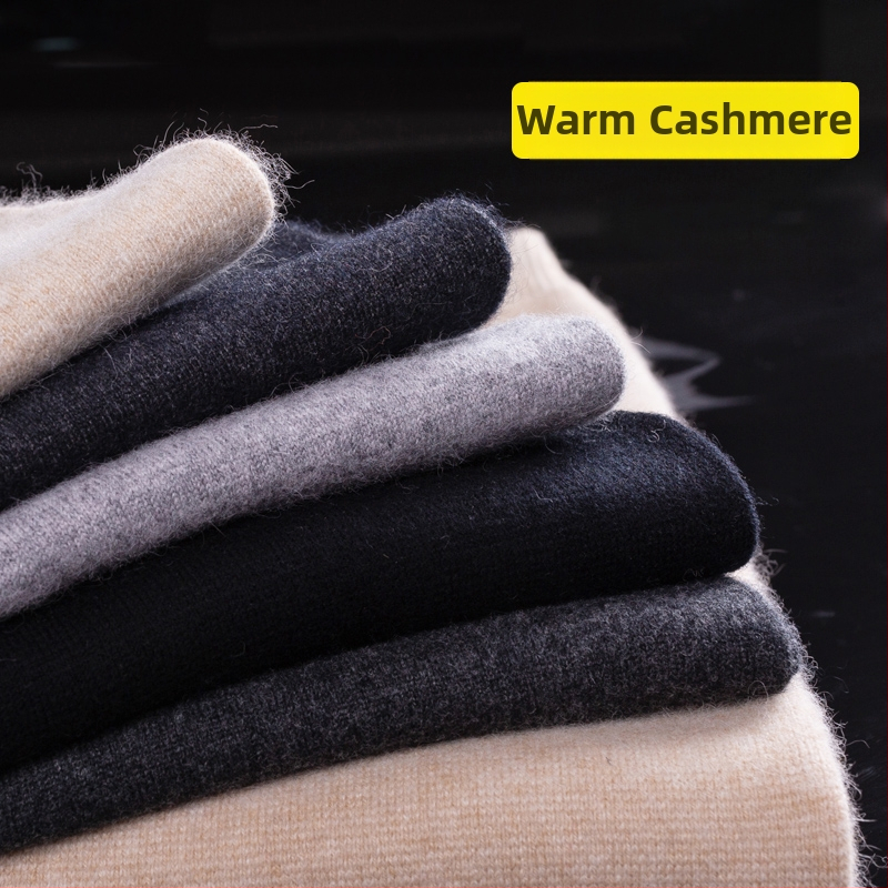 Kasmirové nohavice pre mužov a ženy, hrubé a teplé, plnej dĺžky, jednofarebné, jednovrstvové