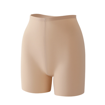 Moterų Ice Silk saugios kelnaitės, megztos, vidutinė talija, 80–90% nailonas, kirkšnies įdėklas 100% medvilnė, vienspalvis modelis, apsauga nuo ekspozicijos